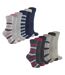12 Pairs Ladies Non Elastic Boot Socks with Stripes-1