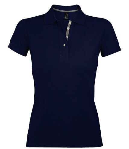 Polo manches courtes - Femme - 00575 - bleu marine