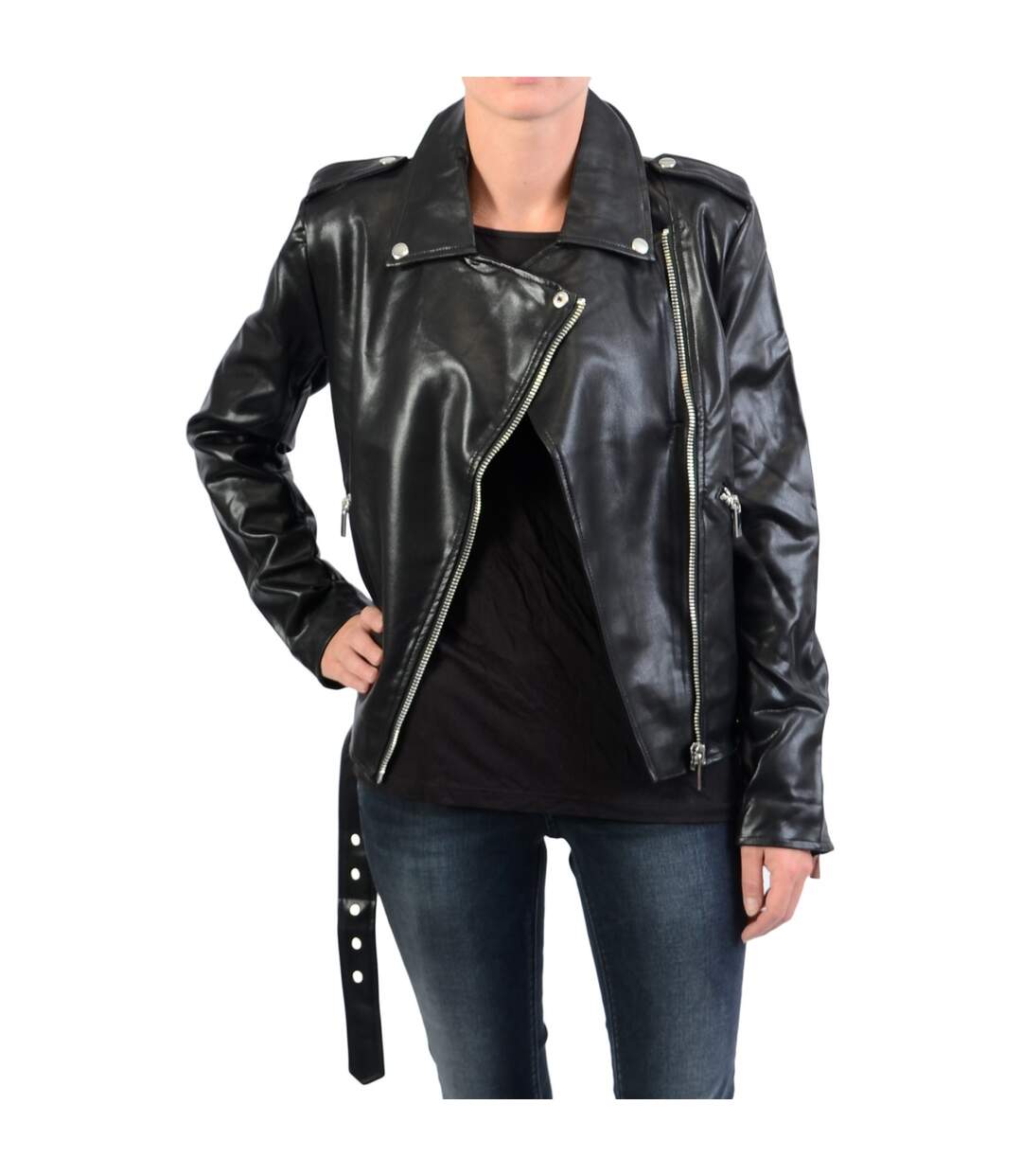 Veste NAKD Pu Leather Biker Jacket-4