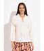 Blouse ample col V fantaisie lien à nouer-1