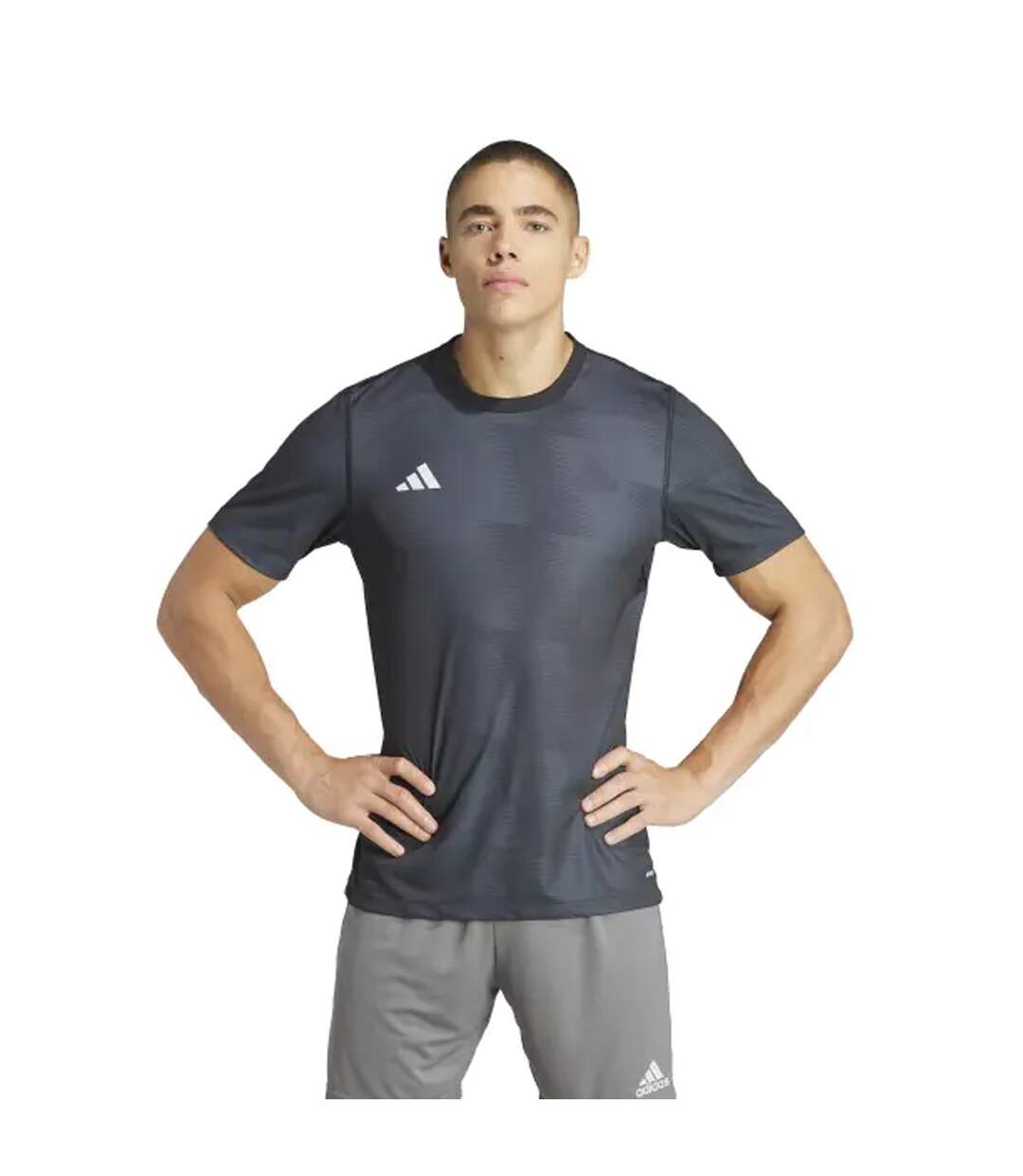 T-shirt Motif/style Logo Homme Noir Gris Adidas-4