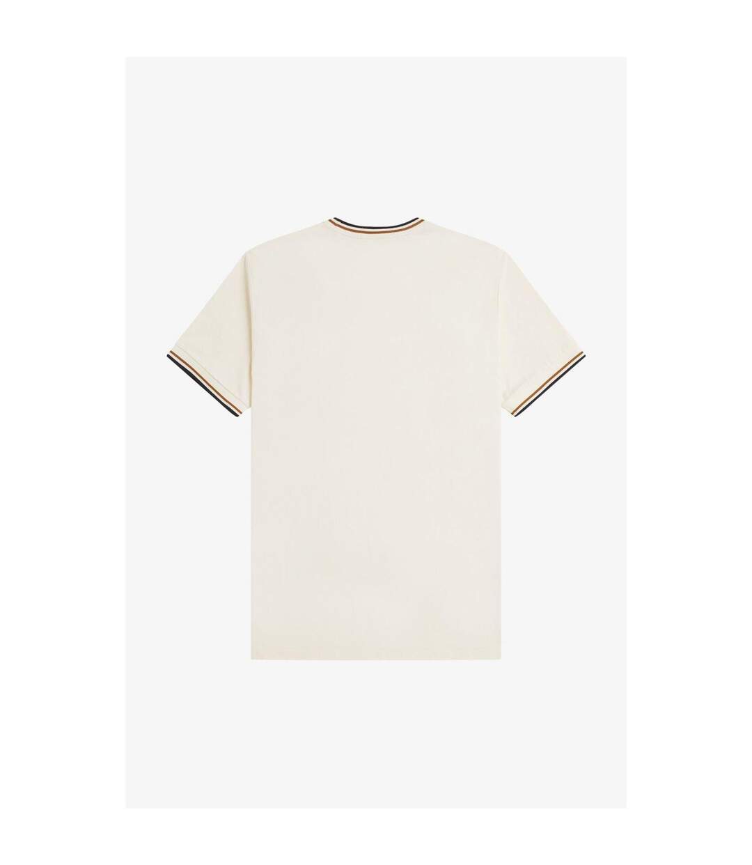 T-shirt Motif/style Rayure Contrastée Sur Bord Homme Écru Fred Perry-2