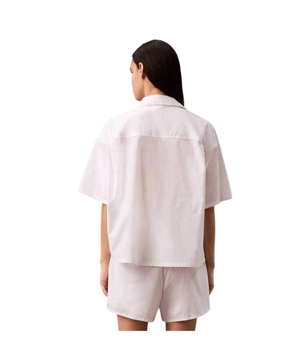 Chemise Manches Larges Motif/style Uni Femme Blanc Calvin Klein-3