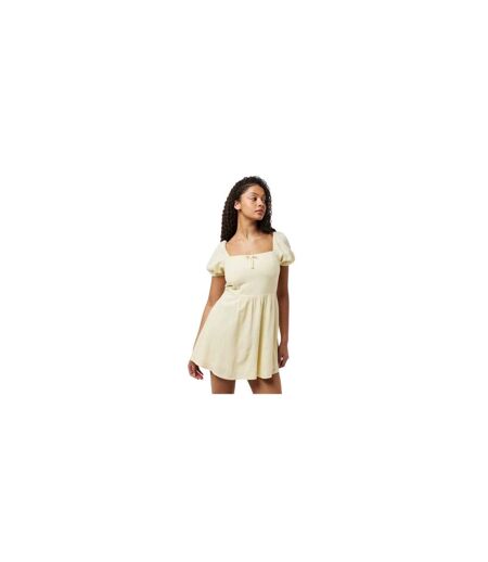 Robe Courte Manches Bouffantes Femme Jaune Clair Jack Wills