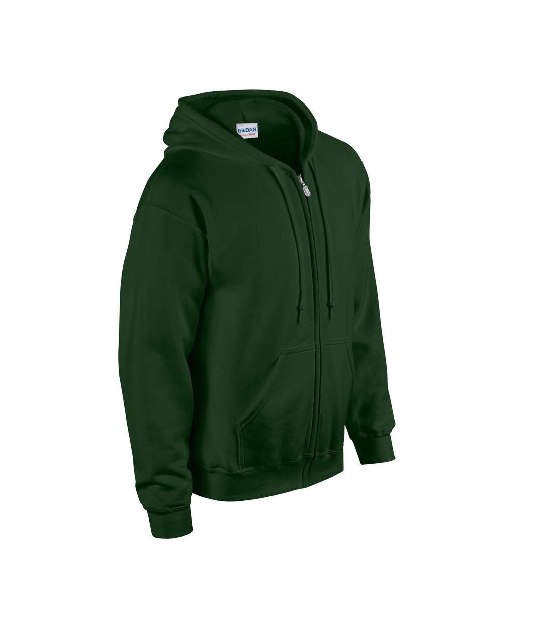 Mens Heavy Blend Full Zip Hoodie Forest Green Gildan-3