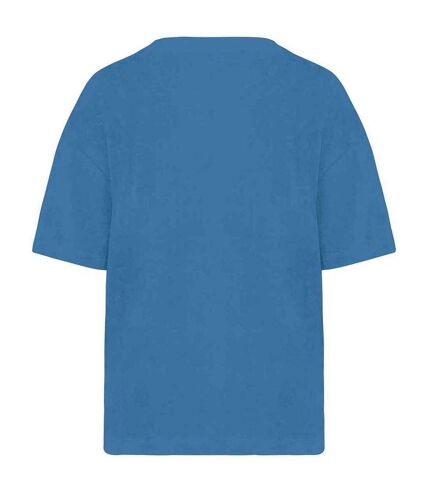 Womens/ladies terrycloth t-shirt riviera blue Native Spirit