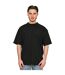 Unisex adult combed ringspun cotton extended neckline tall oversized t-shirt black Casual Classics-3