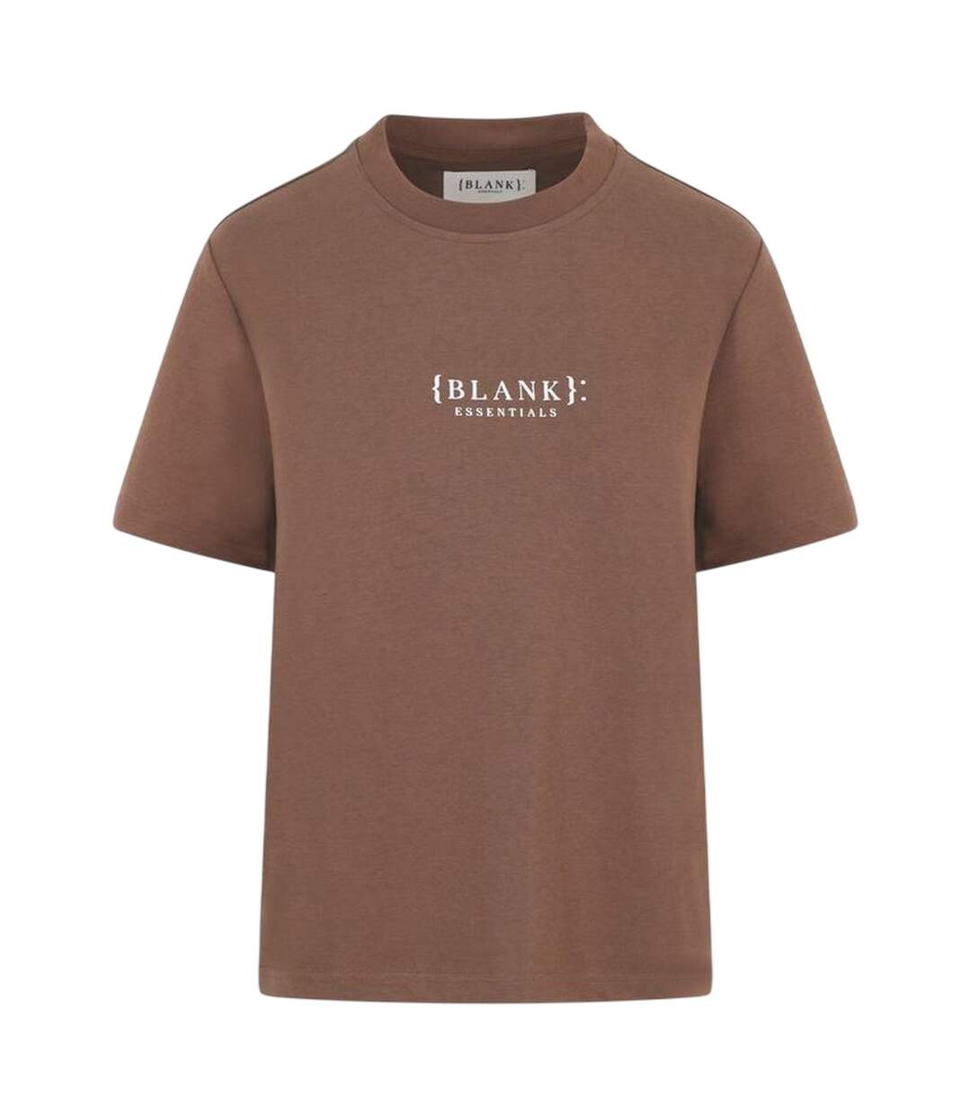 T-shirt Motif/style Logo Essentials Femme Marron Blank Essentials-2