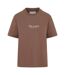T-shirt Motif/style Logo Essentials Femme Marron Blank Essentials-2