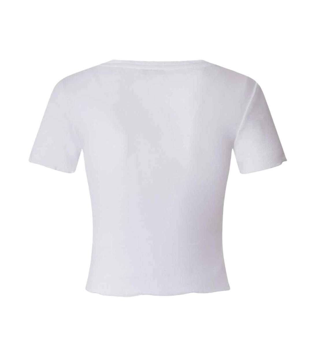 T-shirt blanc femme pepe jeans cara-2