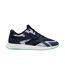 Mens Titanium Leather Running Trainers Blue Boss-1