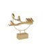 Statuette sur Socle Oiseaux sur Branche 35cm Or-2