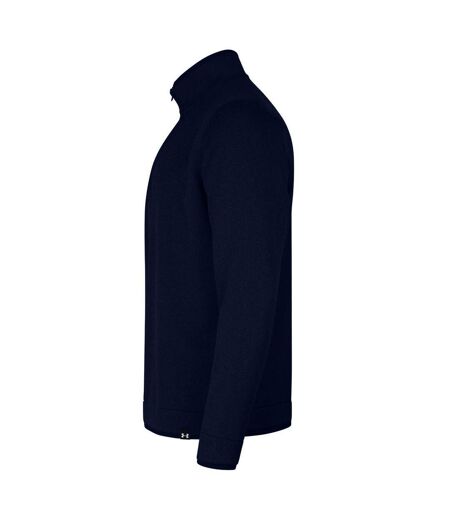Mens Quarter Zip Fleece Top Midnight Navy Under Armour