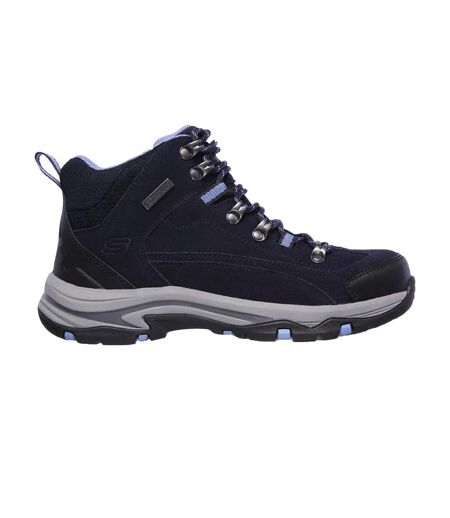 Womens/ladies trego-alpine suede relaxed fit walking boots navy/grey Skechers