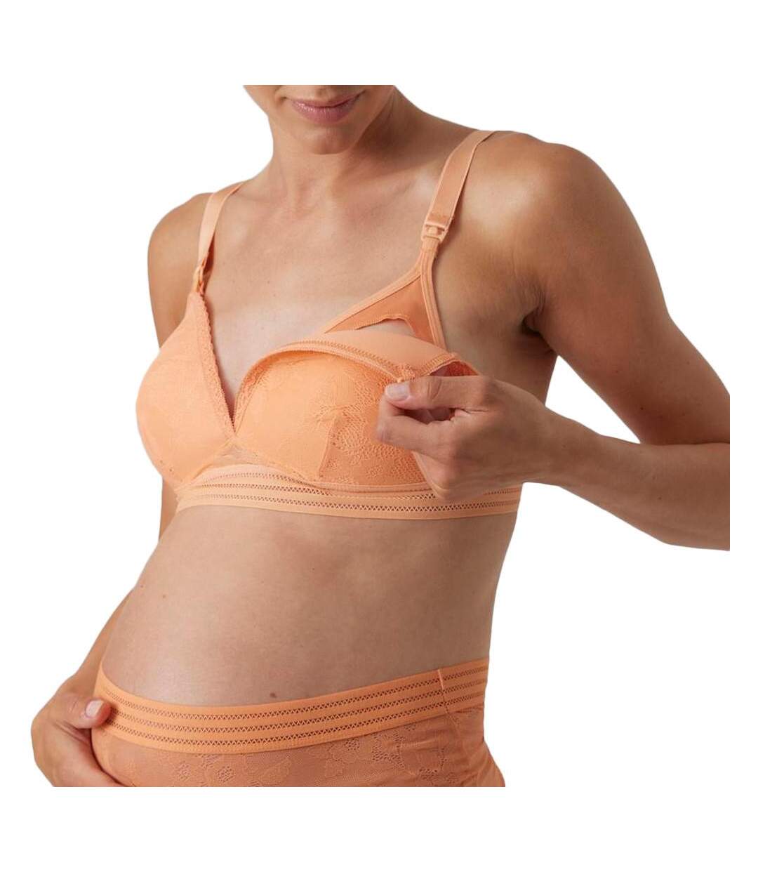 Soutien Gorge D'allaitement Orange Femme Mamalicious New Lace - L-3