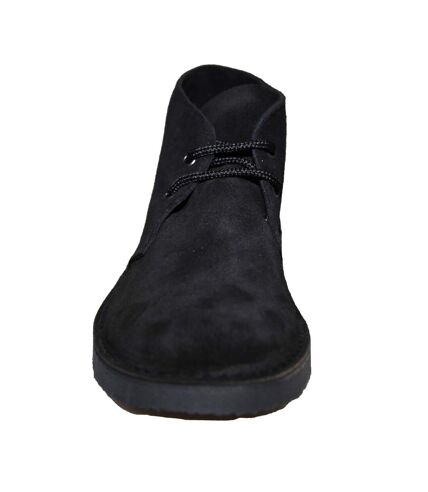 Roamers Womens/Ladies Real Suede Round Toe Unlined Desert Boots (Black) - UTDF230