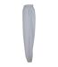 Womens/ladies Fluffy Sweatpants Heather Grey Build Your Brand-3