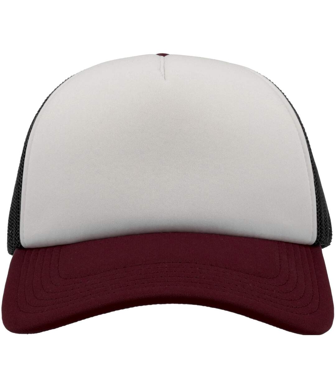 Casquette trucker rapper adulte blanc / noir / bordeaux Atlantis-3