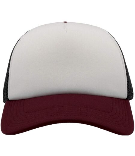 Atlantis - Casquette trucker RAPPER - Adulte (Blanc / Noir / Bordeaux) - UTAB613