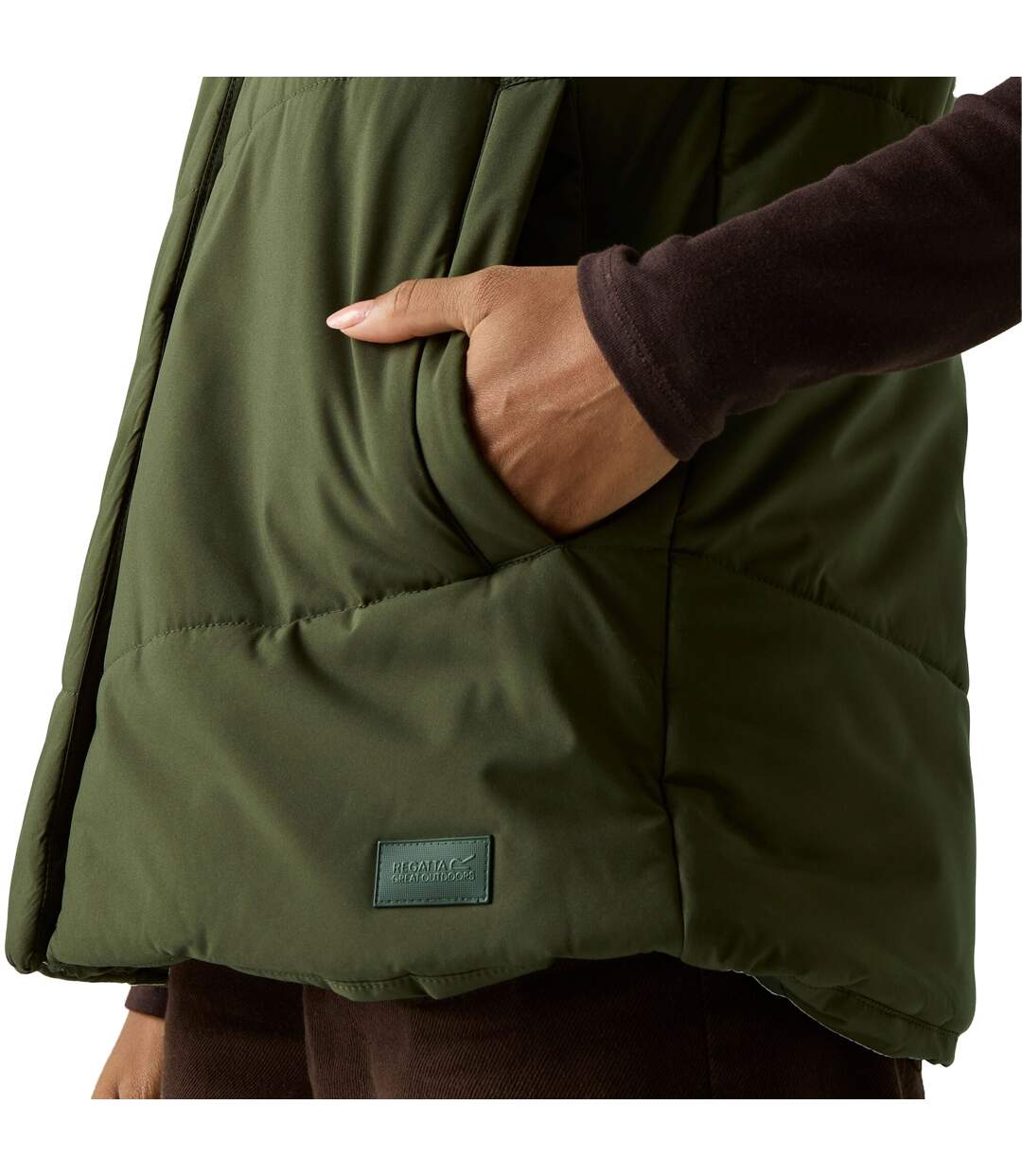 Veste Sans Manches Nehiala Femme Kaki Foncé Regatta-4