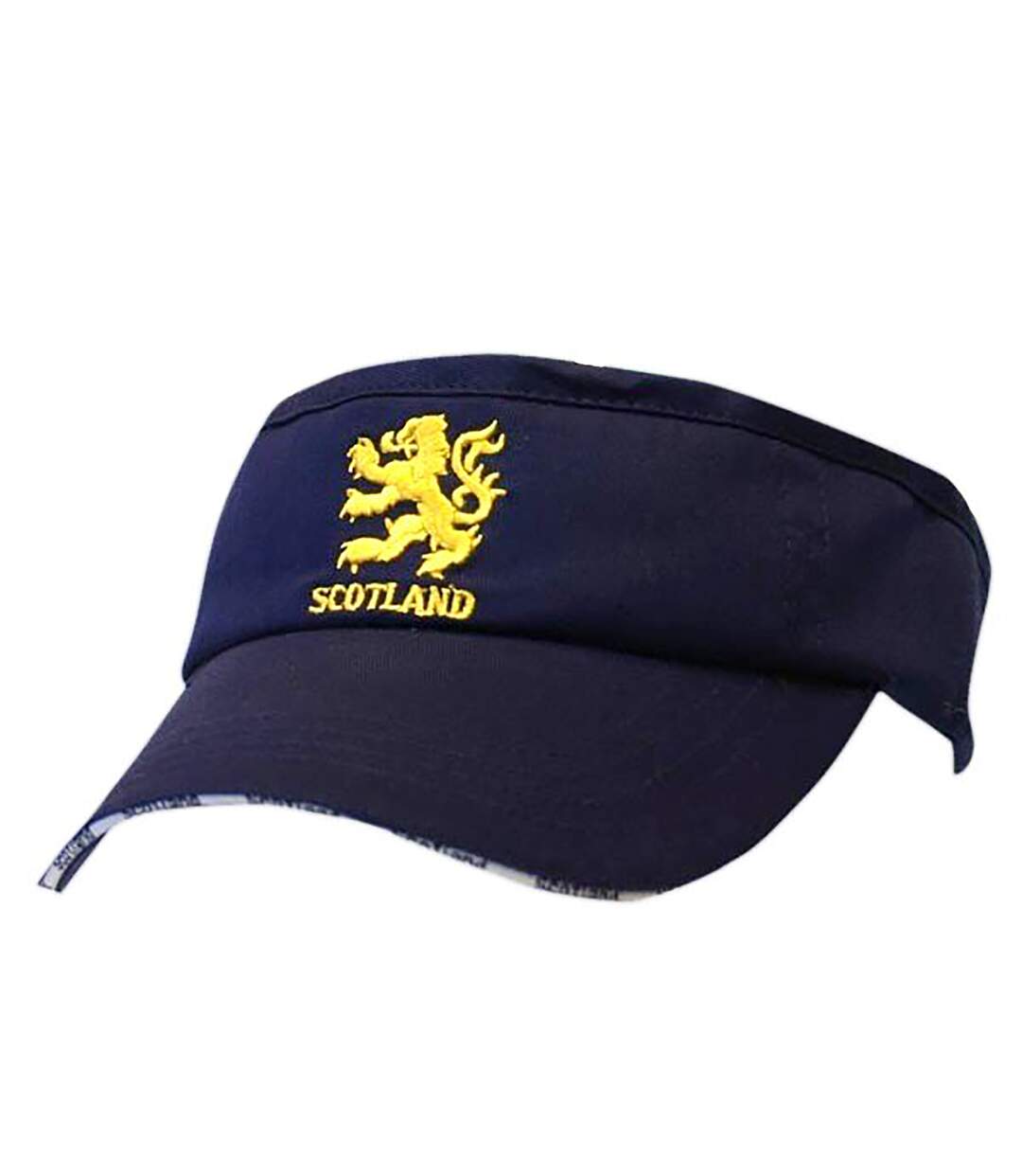 Scotland Lion Embroidered Visor Cap (Navy) - UTC176