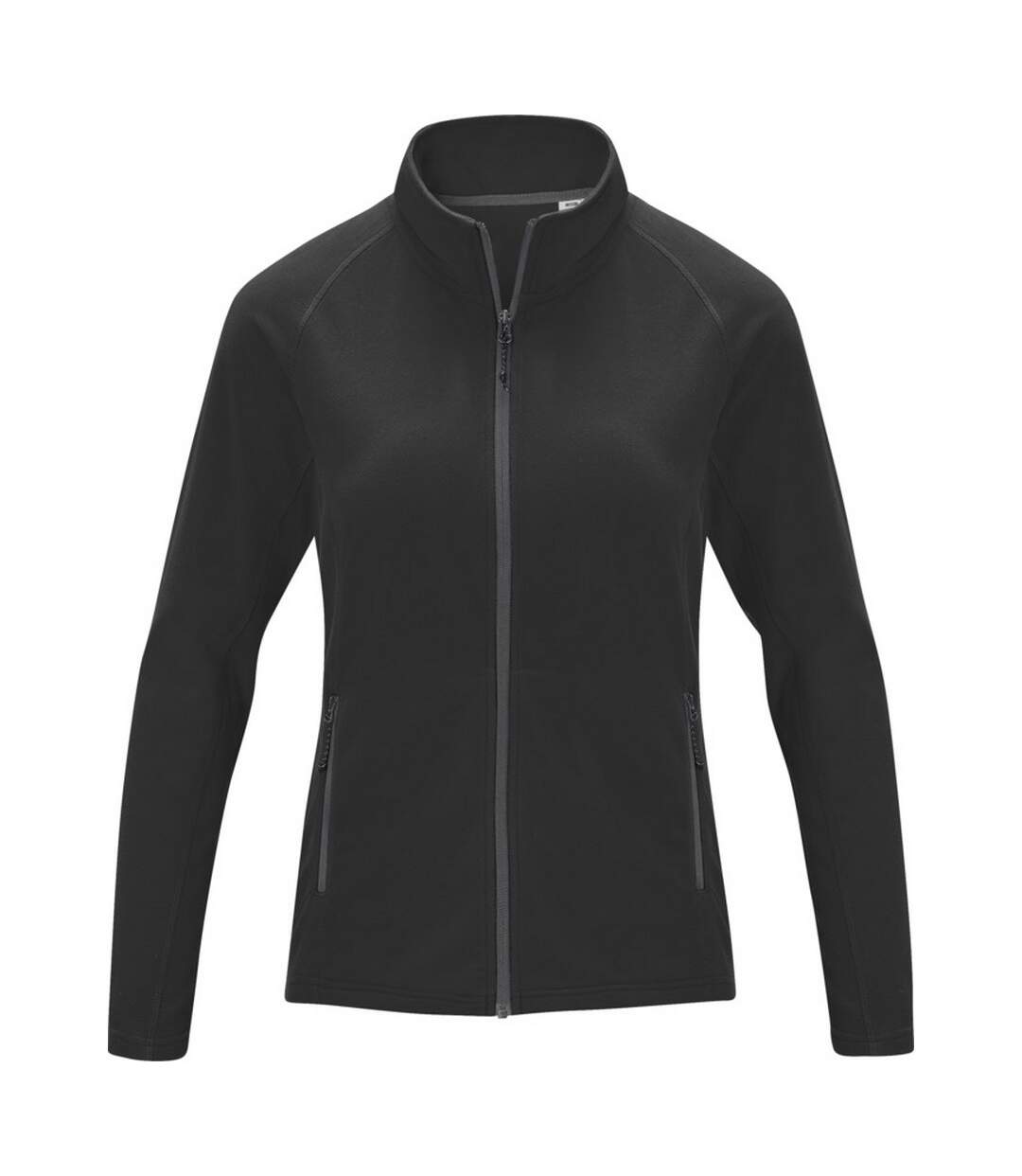 Womens/ladies zelus fleece jacket solid black Elevate Essentials