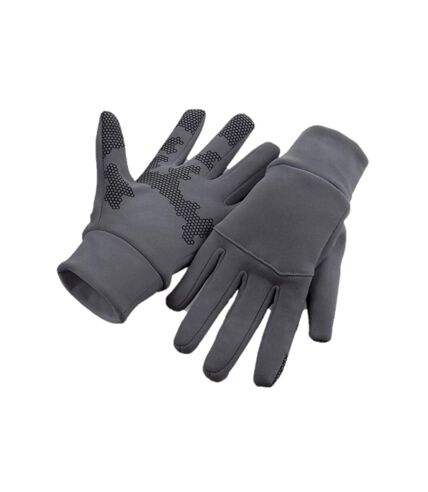 Beechfield Mens Softshell Sports Tech Gloves (Graphite) (L, XL) - UTRW7888