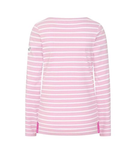 Womens/ladies Breton Long-sleeved Top Pink Lazy Jacks