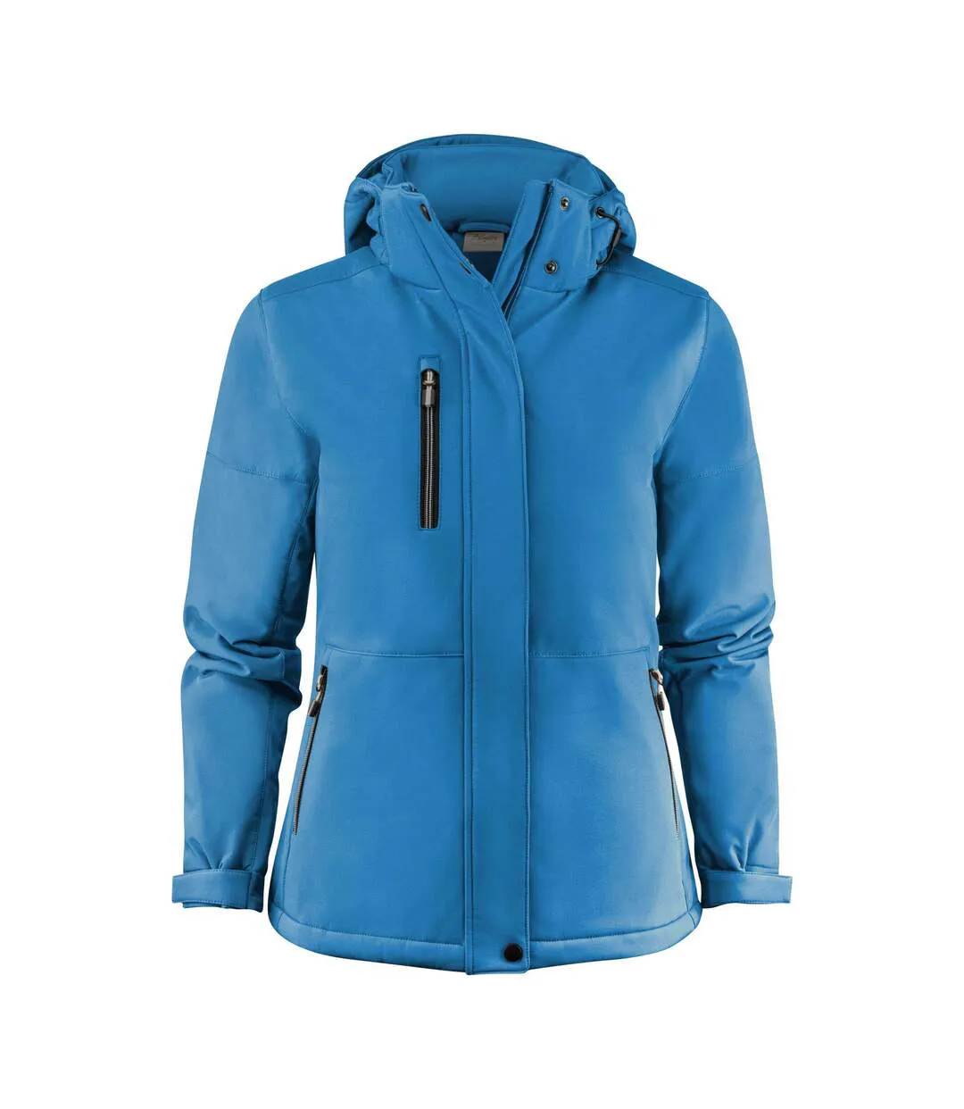 Womens/ladies Overlanding Soft Shell Jacket Ocean Blue Printer-1