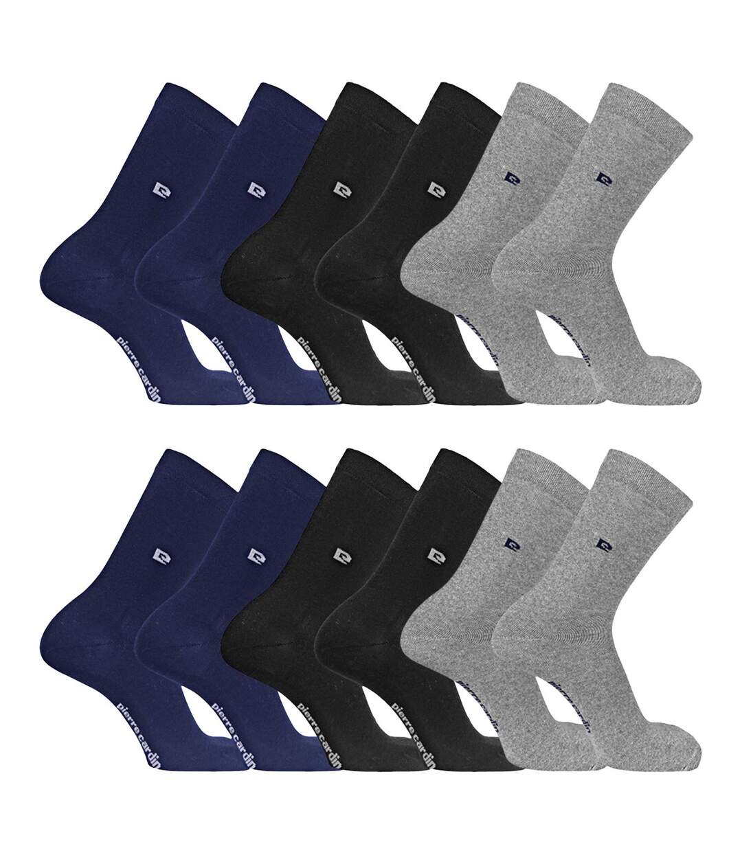 Lot de 6 Paires de chaussettes de ville unies modèle PC 00399 Pierrecardin