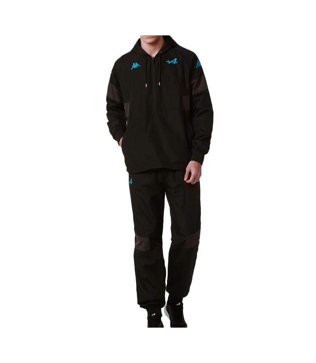 Survêtement noir/turquoise homme kappa astaedy - xxl-1