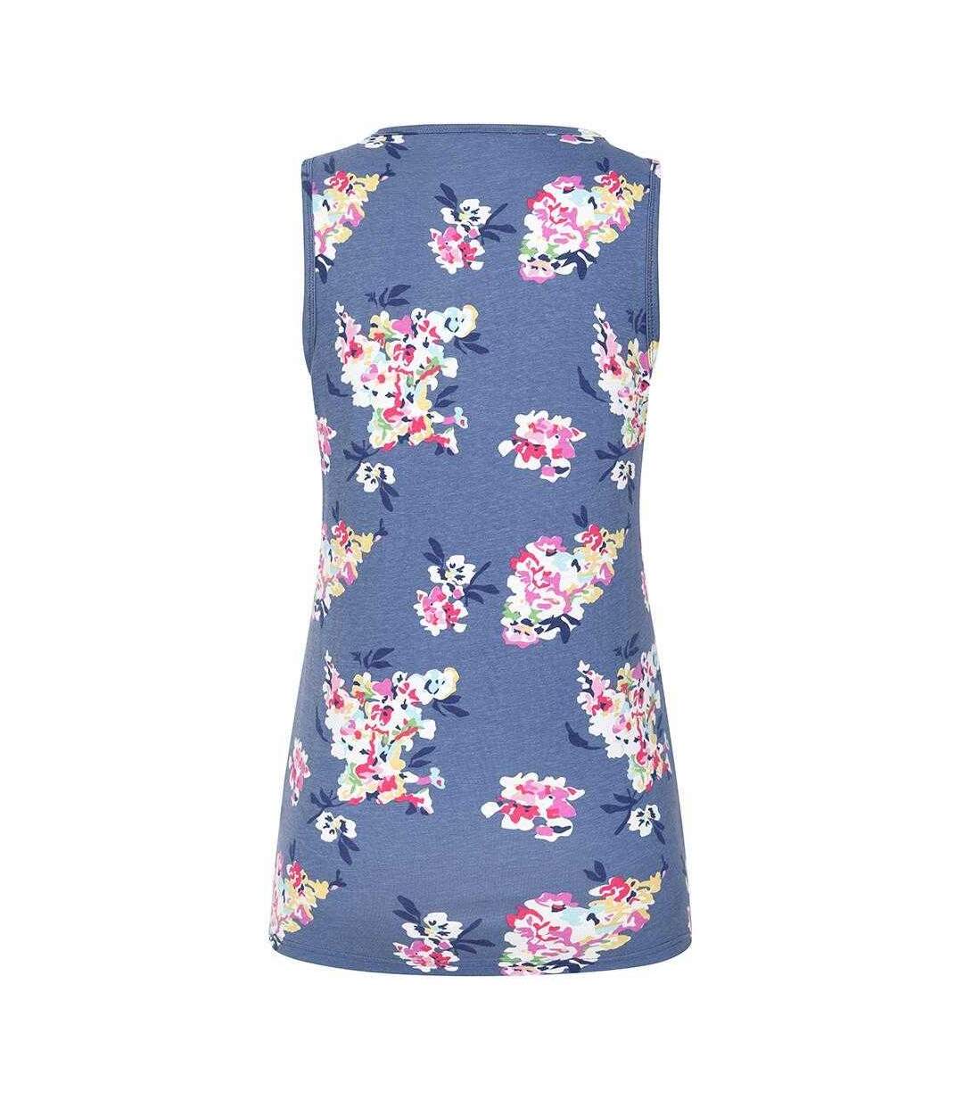 Débardeur Motif/style Imprimé Wildflower Femme Bleu Rose Blanc Lazy Jacks-3