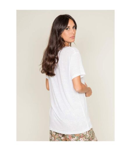 T-shirt col rond lin FREDILLE - Dona X Lisa