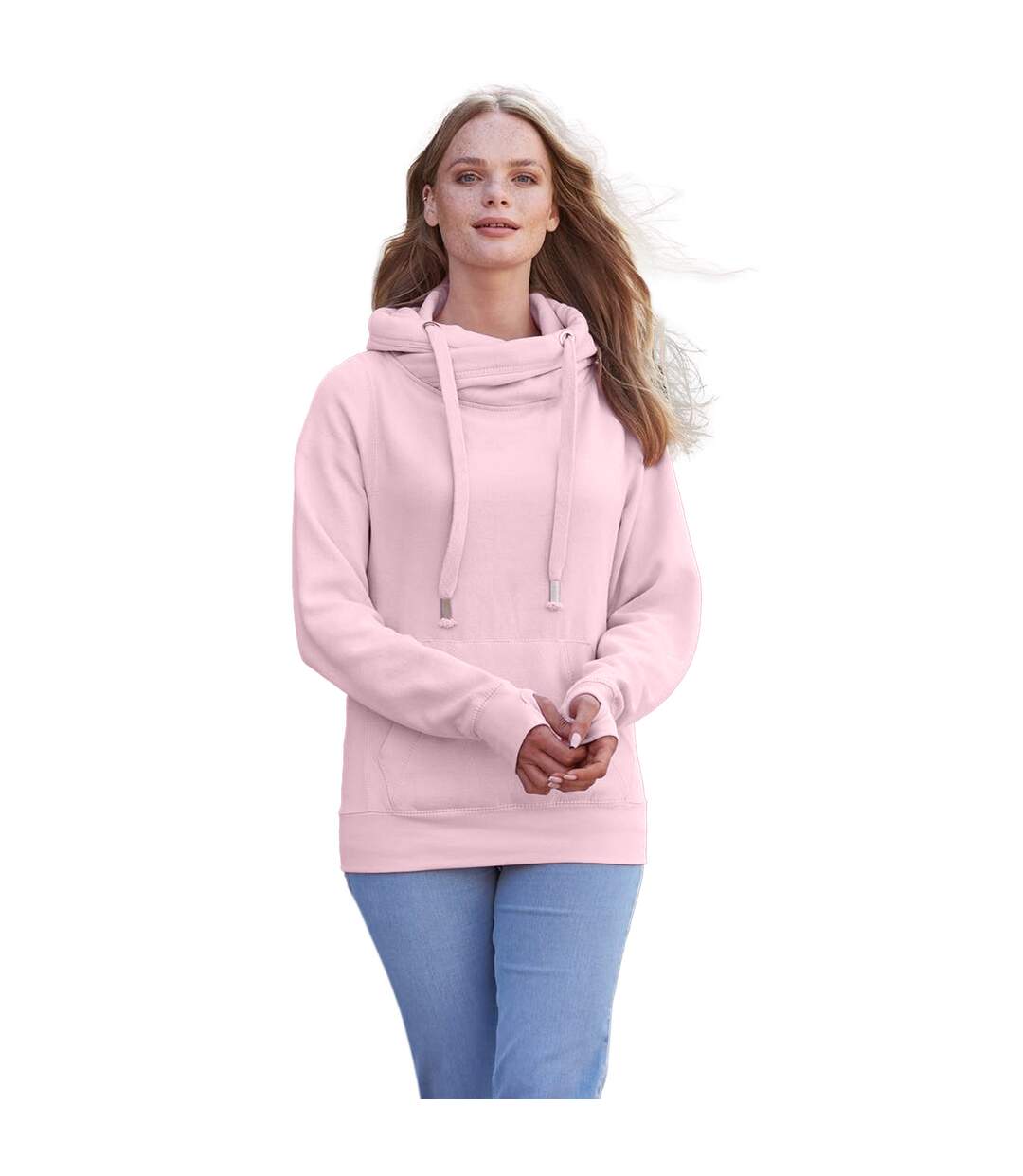 Sweat à capuche homme rose clair Awdis-3