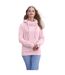 Unisex adult cross neck hoodie baby pink Awdis