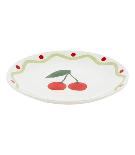 Lot de 6 Assiettes à Dessert Cerise 19cm Multicolore