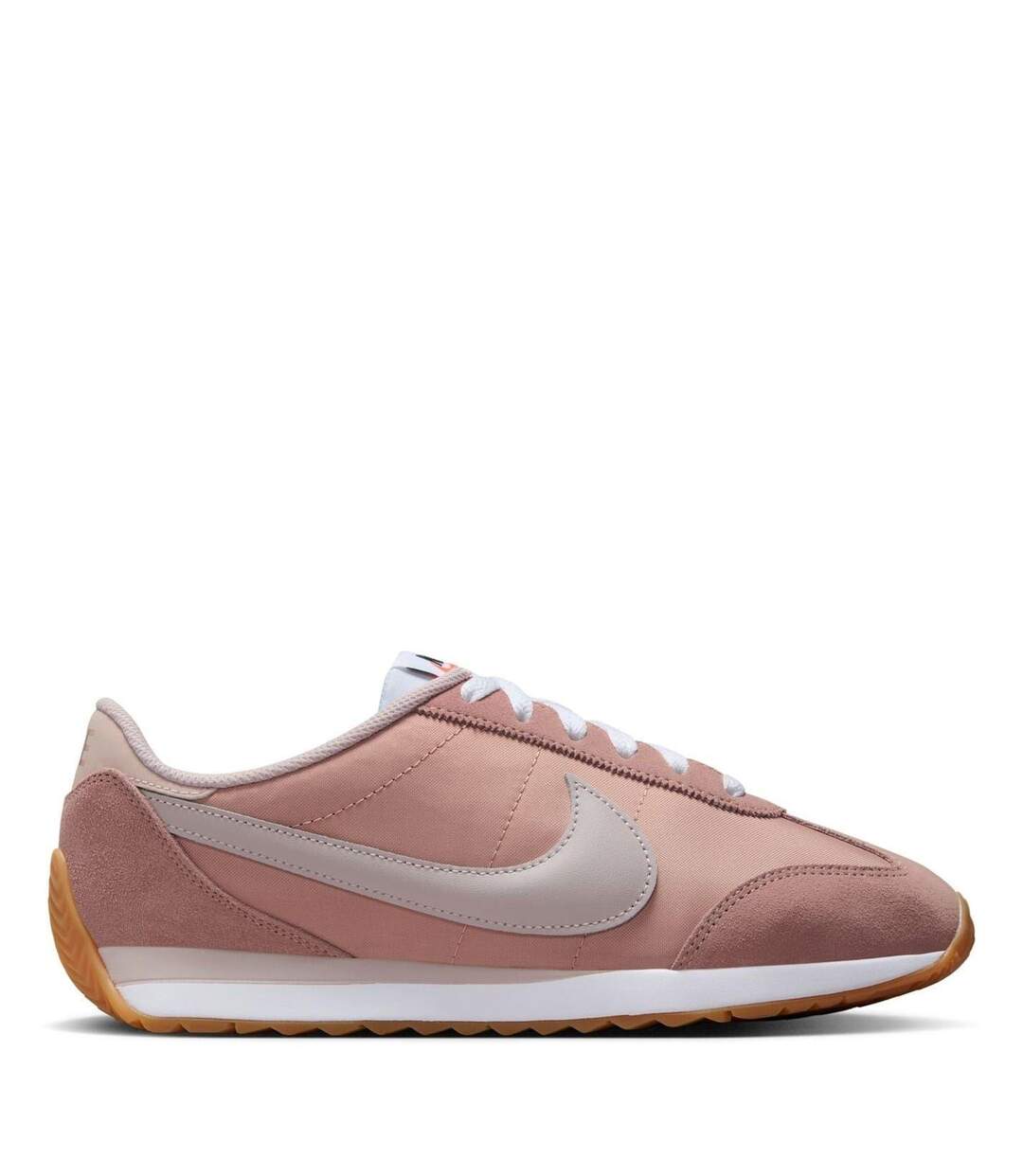 Womens/ladies Waffle Debut Suede Wedge Trainers Pink Nike-1