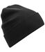 Bonnet À Revers En Coton Biologique Original Noir Beechfield-1