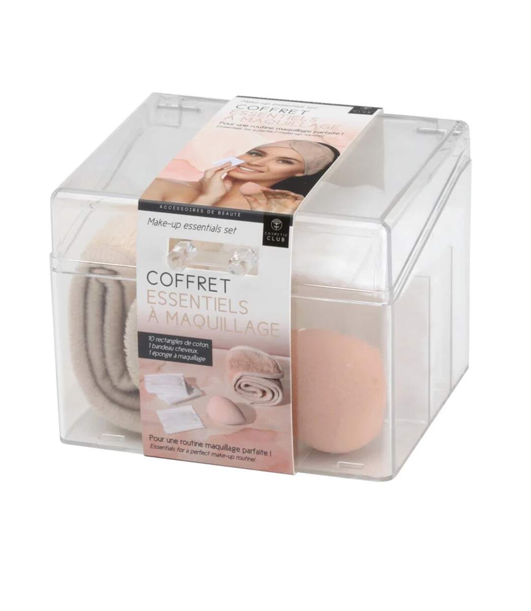 Coffret Essentiels Maquillage 12cm Transparent-5