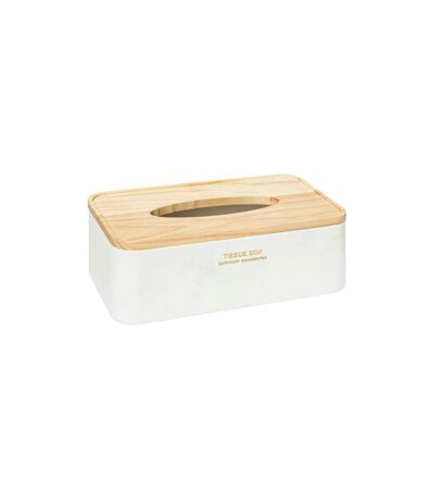 Boîte à Mouchoirs Déco Léa 25cm Blanc