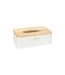 Boîte à Mouchoirs Déco Léa 25cm Blanc-1