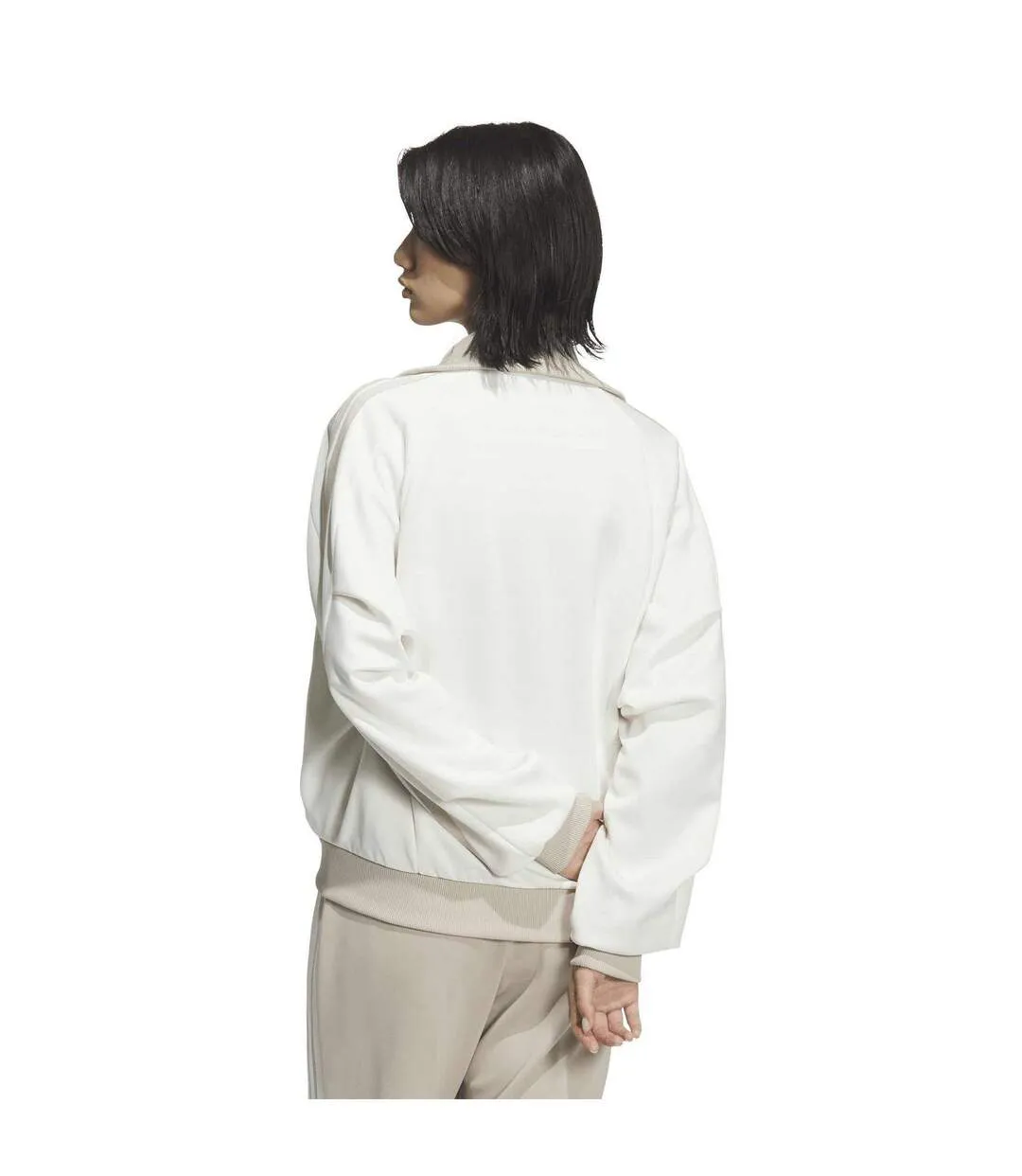 Mens Relaxed Fit Track Top Off White Adidas-3