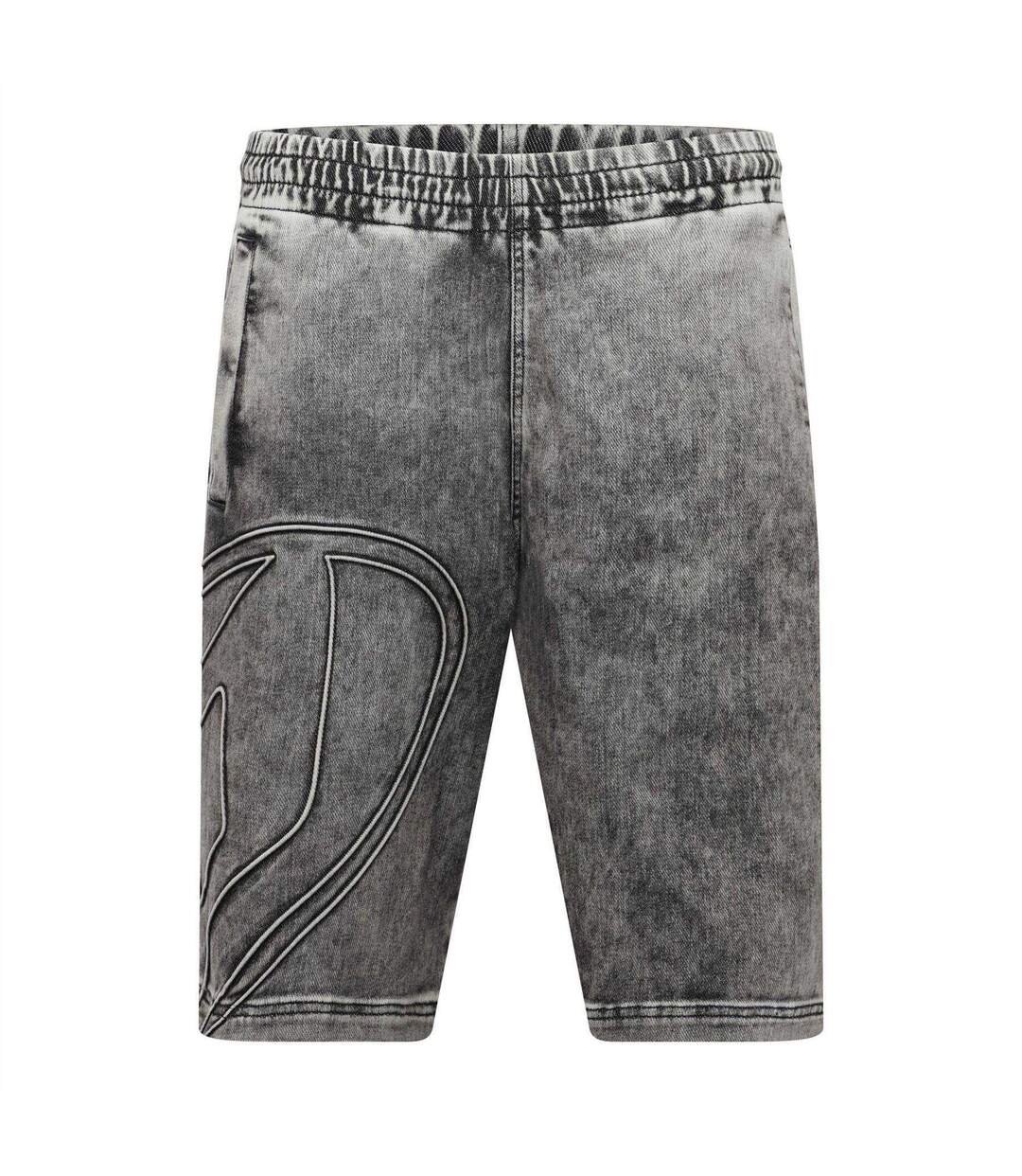 Mens Enny Denim Shorts Black Grey Diesel-1