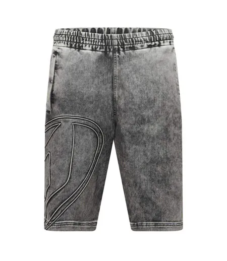 Mens Enny Denim Shorts Black Grey Diesel