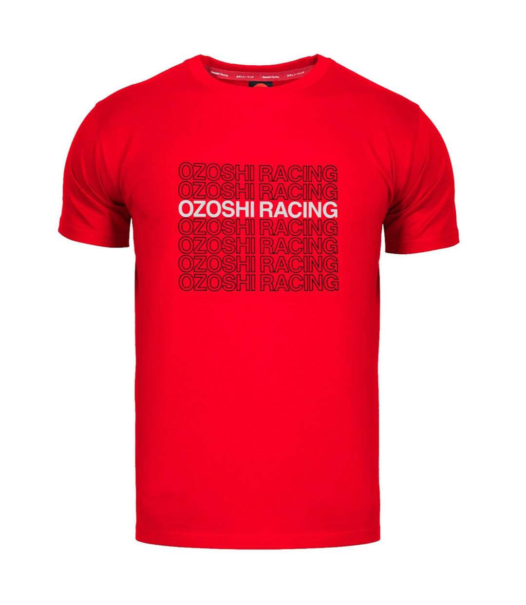 T-shirt Motif/style Logo Répété Homme Rouge Ozoshi-2