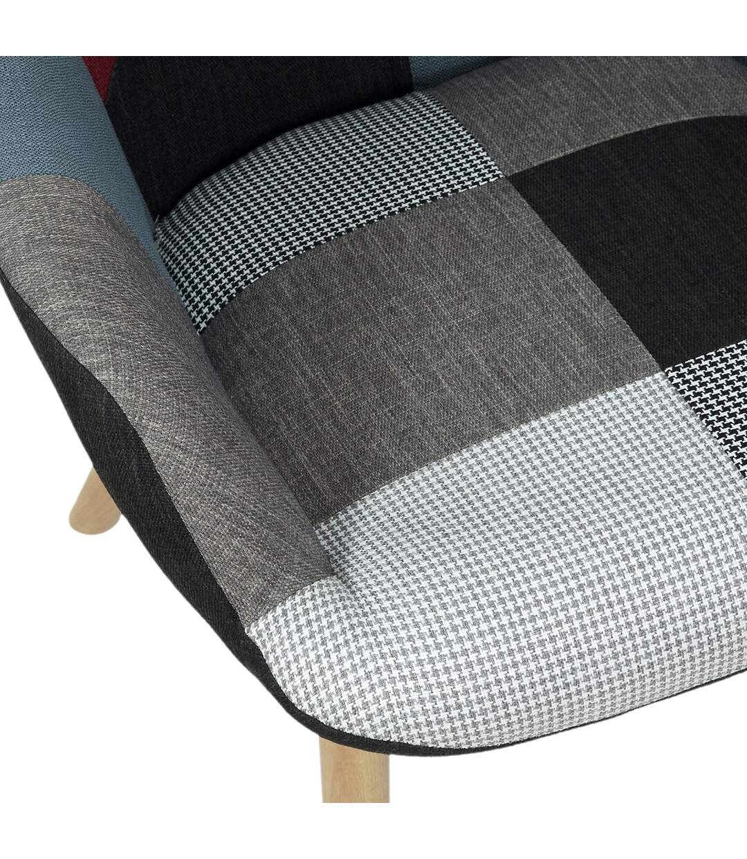 Fauteuil design patchwork Milano - Gris-4