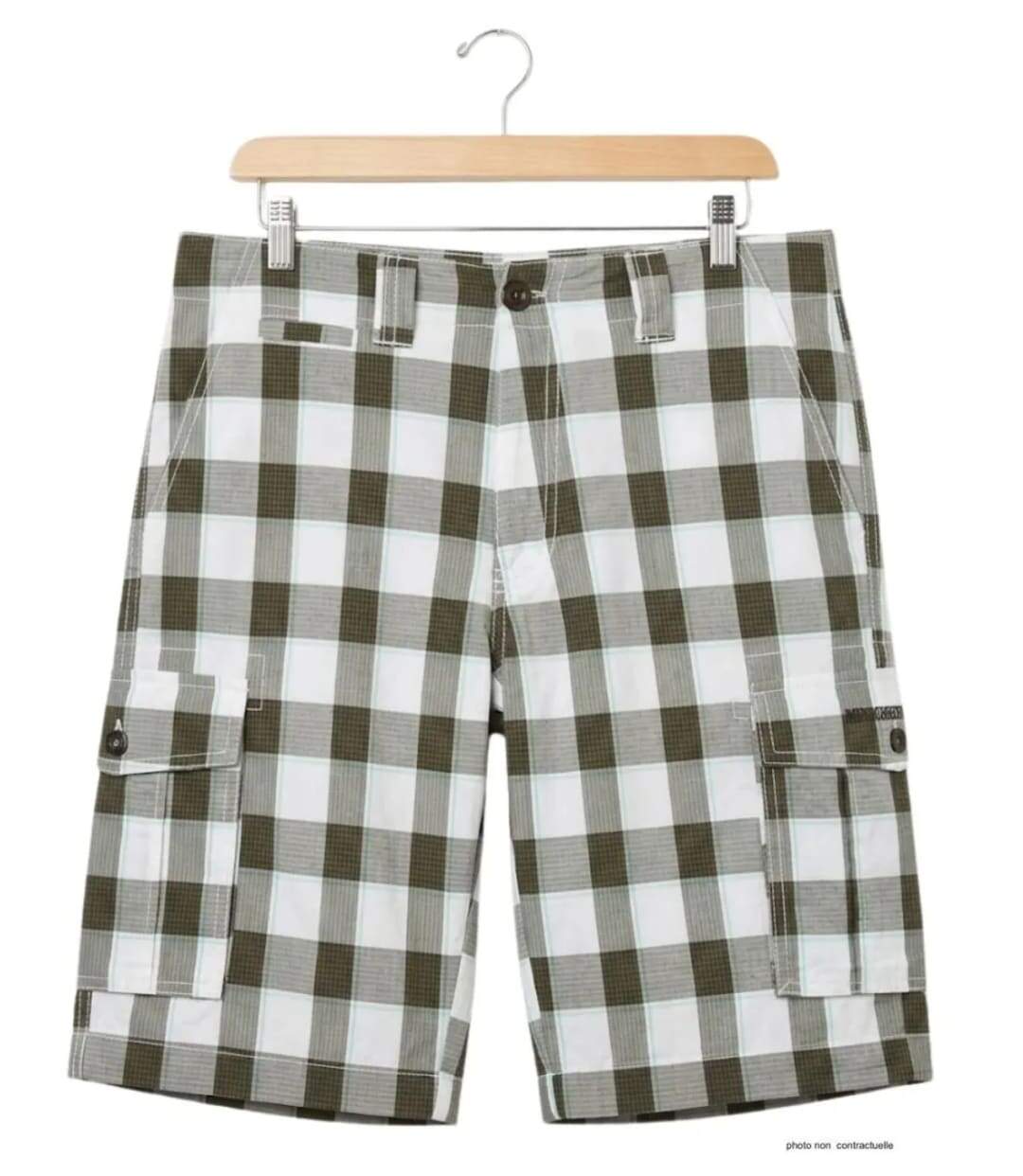 Bermuda homme WINCHESTER IDRA1B blanc à carreaux : le short en coton confortable et stylé-2