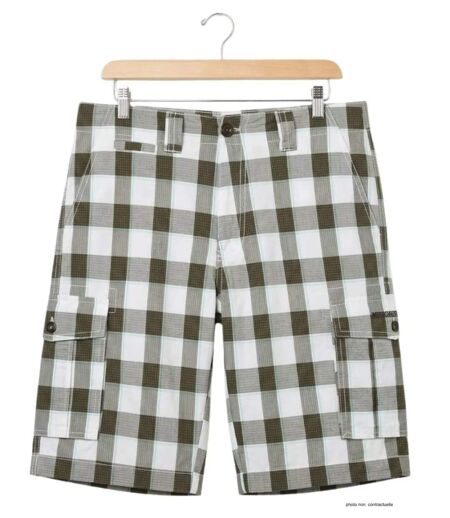 Bermuda homme WINCHESTER IDRA1B blanc à carreaux : le short en coton confortable et stylé