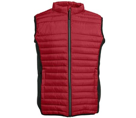 Bodywarmer bi-matière - Homme - Pen Duick - PK316 - rouge brique et noir