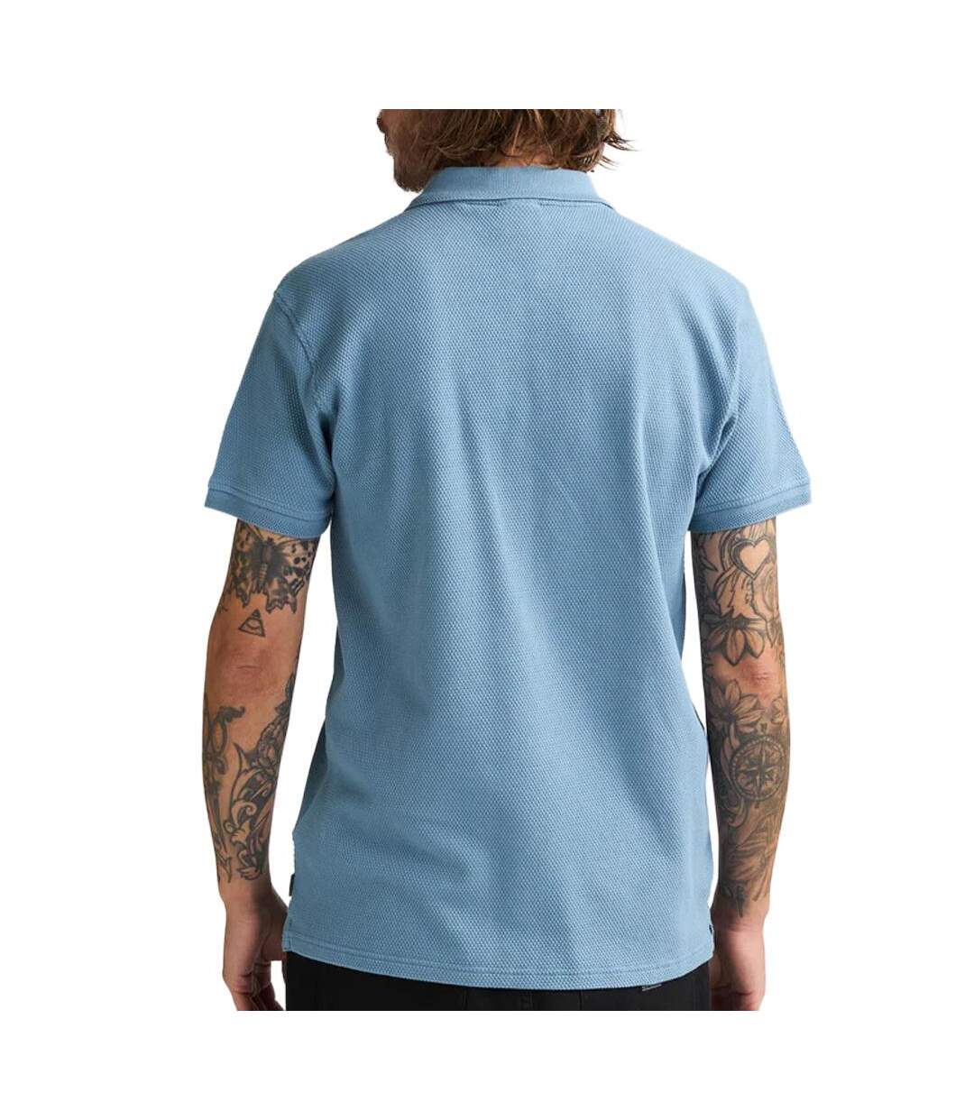 Chemise bleu moyen homme petrol industries sleeve-2
